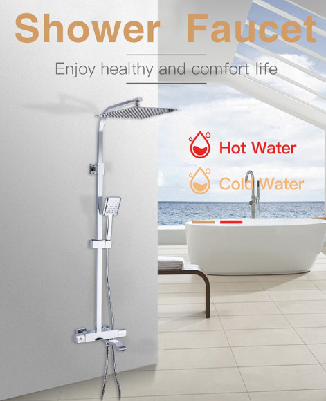 Душевая система Gappo G07 G2407-40 с термостатом Хром