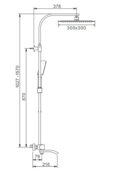 Душевая система Gappo G07 G2407-40 с термостатом Хром
