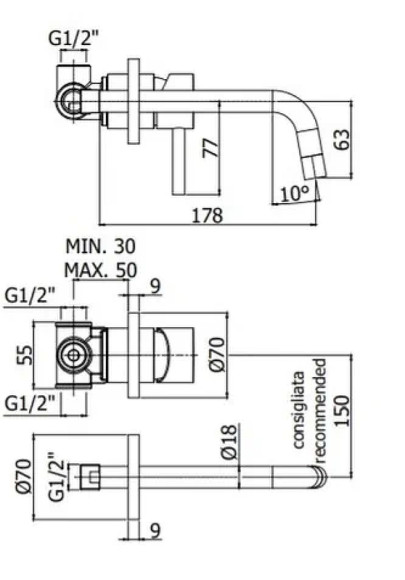 Комплект смесителей Paffoni Light KITCOL632CR006 Хром