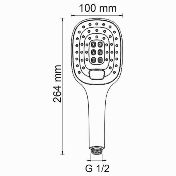 Ручной душ WasserKRAFT A062 Хром Ручной душ WasserKRAFT A062 Хром