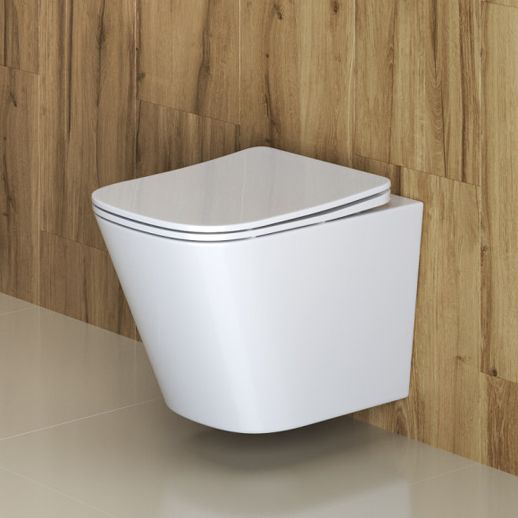 Комплект унитаза с инсталляцией BelBagno Due BB3103CHR/SC/BB002-80/BB014-SR-BIANCO с сиденьем Микролифт и Белой клавишей смыва Комплект унитаза с инсталляцией BelBagno Due BB3103CHR/SC/BB002-80/BB014-SR-BIANCO с сиденьем Микролифт и Белой клавишей смыва
