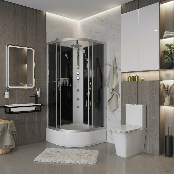 Душевая кабина Niagara Classic 90x90 NG-3501-14BKTG с гидромассажем