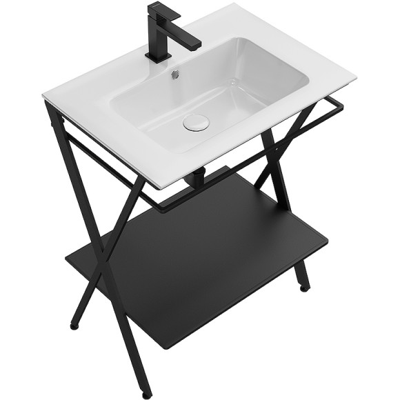 Консоль под раковину Kerama Marazzi Piano Next 65 PIA.N.65\BLK Черная матовая Консоль под раковину Kerama Marazzi Piano Next 65 PIA.N.65\BLK Черная матовая