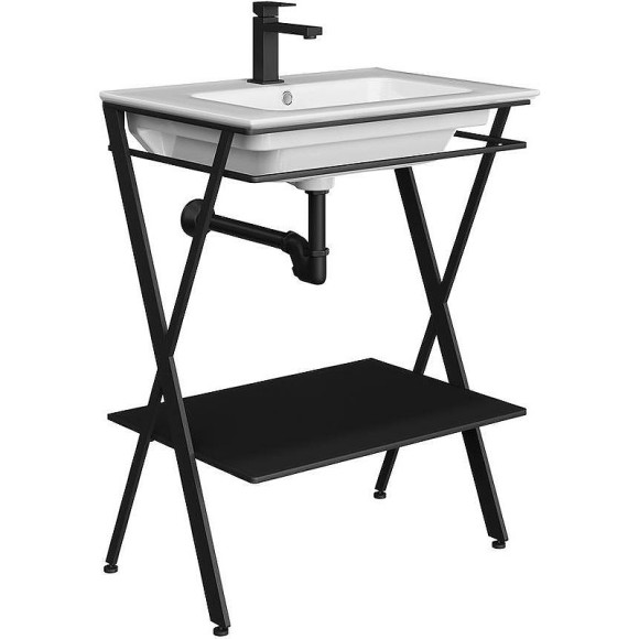 Консоль под раковину Kerama Marazzi Piano Next 65 PIA.N.65\BLK Черная матовая Консоль под раковину Kerama Marazzi Piano Next 65 PIA.N.65\BLK Черная матовая