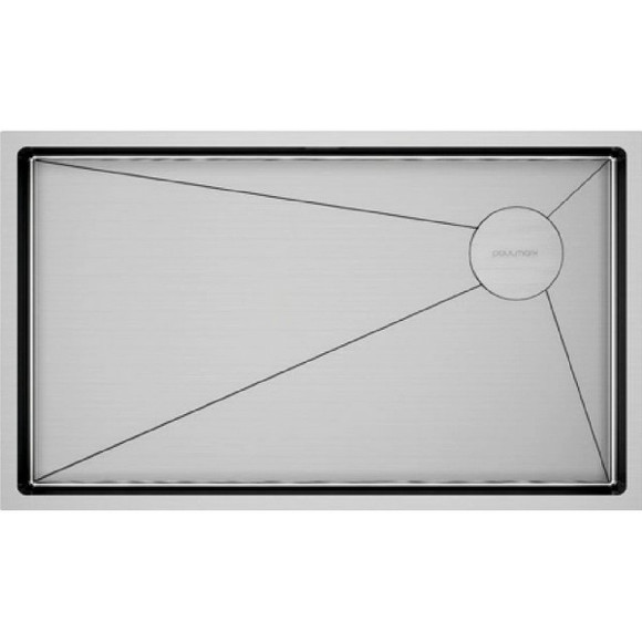 Кухонная мойка Paulmark Next-Skew 74 Uni PM887444-BS Брашированная сталь