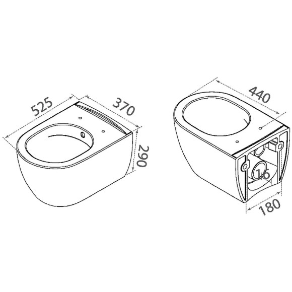 Унитаз Boheme Bianca 963-SET-MW подвесной Белый матовый с сиденьем Микролифт