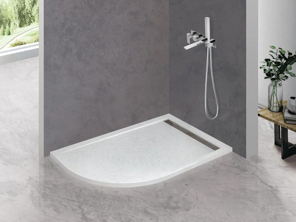 Душевой поддон из искусственного камня Cezares Tray AS 100x80 R TRAY-AS-RH-100/80-30-W-R Белый
