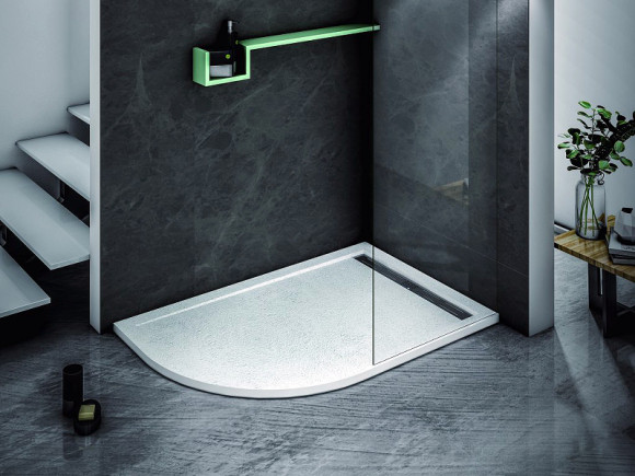 Душевой поддон из искусственного камня Cezares Tray AS 100x80 R TRAY-AS-RH-100/80-30-W-R Белый