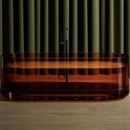 Ванна из полиэфирной смолы Abber Kristall 170х75 AT9708Opal Коричневая без гидромассажа