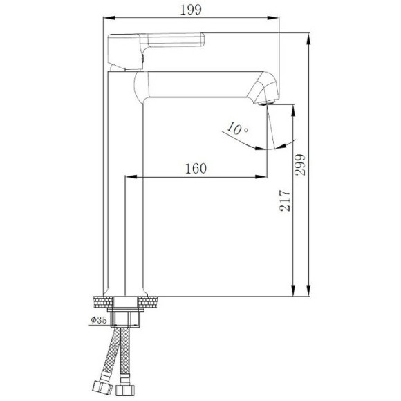 Смеситель для раковины Haiba HB11814 Хром