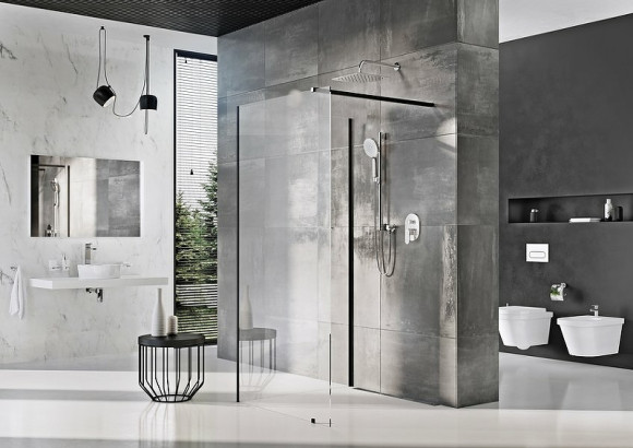 Душевая перегородка Ravak ST Walk-In Corner 120х90 GW1CG7300Z1 профиль Черный стекло Transparent Душевая перегородка Ravak ST Walk-In Corner 120х90 GW1CG7300Z1 профиль Черный стекло Transparent