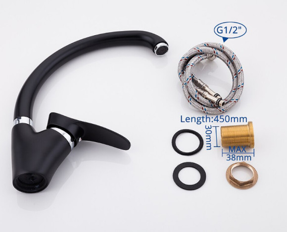 Смеситель для кухни Gappo G50 G4150 Черный матовый