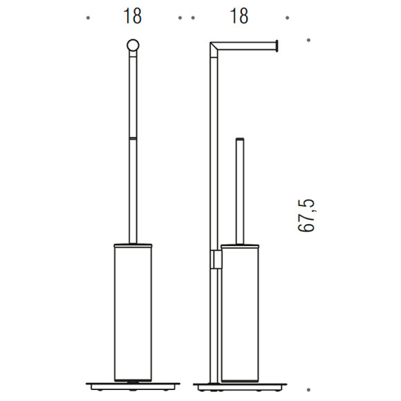 Напольная стойка Colombo Design Mini B4018.GM Графит матовый Напольная стойка Colombo Design Mini B4018.GM Графит матовый