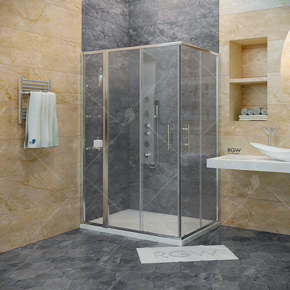 Душевая стенка RGW Z-42 30 03064230-11 профиль Хром стекло прозрачное Душевая стенка RGW Z-42 30 03064230-11 профиль Хром стекло прозрачное