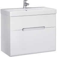Тумба под раковину Jorno Moduo Slim 60 Mod.01.60/P/W подвесная Белый глянец