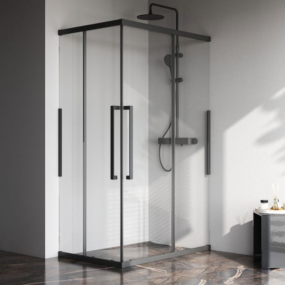 Душевой уголок AM.PM Func 120x80 W84G-403-12080-BТ профиль Черный матовый стекло прозрачное Душевой уголок AM.PM Func 120x80 W84G-403-12080-BТ профиль Черный матовый стекло прозрачное