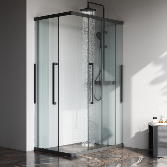 Душевой уголок AM.PM Func 120x80 W84G-403-12080-BТ профиль Черный матовый стекло прозрачное Душевой уголок AM.PM Func 120x80 W84G-403-12080-BТ профиль Черный матовый стекло прозрачное
