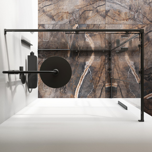 Душевой уголок AM.PM Func 120x80 W84G-403-12080-BТ профиль Черный матовый стекло прозрачное Душевой уголок AM.PM Func 120x80 W84G-403-12080-BТ профиль Черный матовый стекло прозрачное