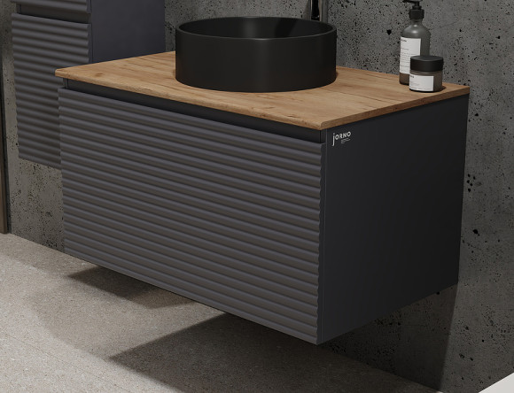 Тумба под раковину Jorno Cossety 80 Coss.01.80/P/A-DZ/JR подвесная Антрацит Тумба под раковину Jorno Cossety 80 Coss.01.80/P/A-DZ/JR подвесная Антрацит