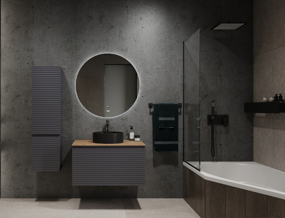 Тумба под раковину Jorno Cossety 80 Coss.01.80/P/A-DZ/JR подвесная Антрацит Тумба под раковину Jorno Cossety 80 Coss.01.80/P/A-DZ/JR подвесная Антрацит