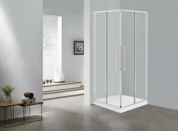 Душевой уголок Esbano Surf 100x100 ESOGS100KVС профиль Хром стекло прозрачное