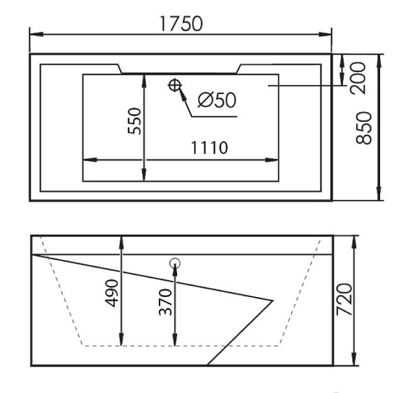 Акриловая ванна Gemy 175х85 G9065 K L с гидромассажем Акриловая ванна Gemy 175х85 G9065 K L с гидромассажем