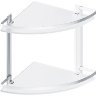 Стеклянная полка AM.PM Sense L A7456200 угловая Серебристая Стеклянная полка AM.PM Sense L A7456200 угловая Серебристая