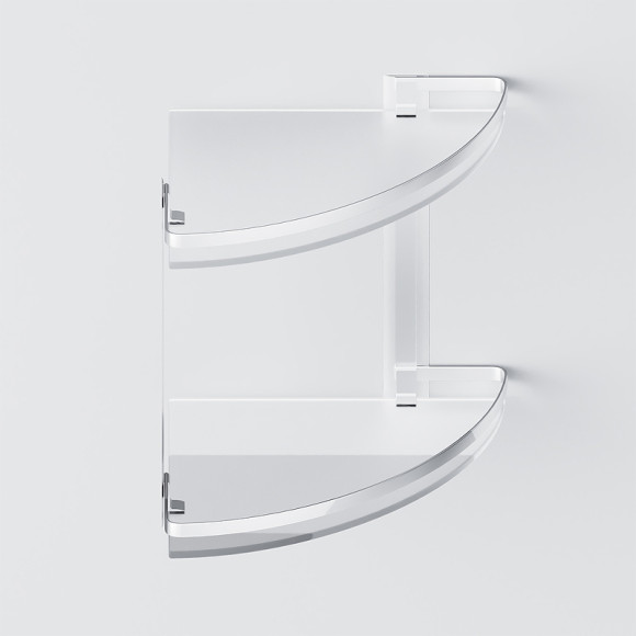 Стеклянная полка AM.PM Sense L A7456200 угловая Серебристая Стеклянная полка AM.PM Sense L A7456200 угловая Серебристая