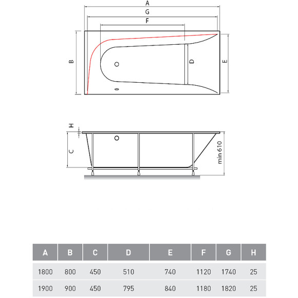 Акриловая ванна Vayer Boomerang 180x80 L Гл000010188 без гидромассажа Акриловая ванна Vayer Boomerang 180x80 L Гл000010188 без гидромассажа