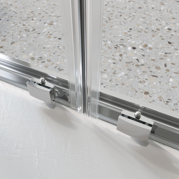 Душевая дверь BelBagno Luce 160 LUCE-BF-2-160-C-Cr профиль Хром стекло прозрачное