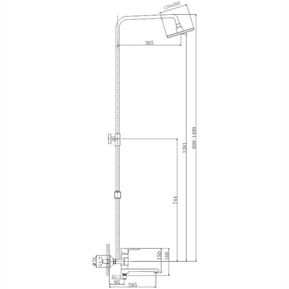 Душевая система Haiba HB2424 Хром