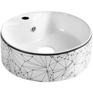 Раковина-чаша Point Виктория 41 PN43065WB Белая с чёрным