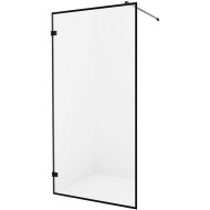 Душевая перегородка New Trendy Avexa Black 70 EXK-2038 профиль Черный стекло прозрачное