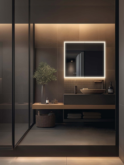 Зеркальный шкаф Aquatek 100 AQ7103B-MLC с подсветкой Хром Зеркальный шкаф Aquatek 100 AQ7103B-MLC с подсветкой Хром