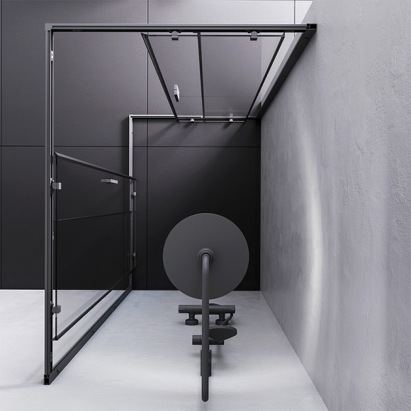 Душевой уголок AM.PM Gem S 120х90 W93G-404-120290-BT профиль Черный матовый стекло прозрачное Душевой уголок AM.PM Gem S 120х90 W93G-404-120290-BT профиль Черный матовый стекло прозрачное