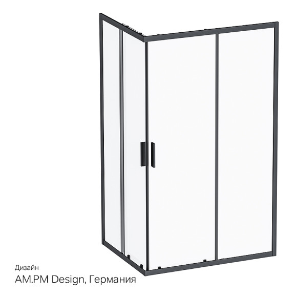 Душевой уголок AM.PM Gem S 120х90 W93G-404-120290-BT профиль Черный матовый стекло прозрачное Душевой уголок AM.PM Gem S 120х90 W93G-404-120290-BT профиль Черный матовый стекло прозрачное