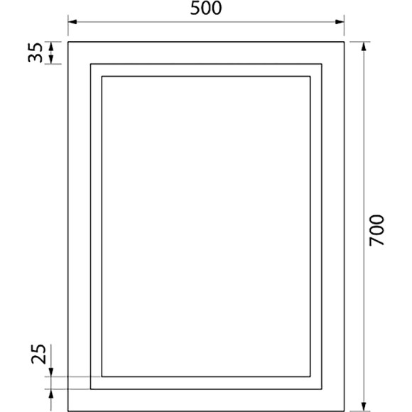 Зеркало Iddis Zodiac 50 ZOD50T0i98 с подсветкой с подогревом Белое