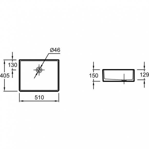 Раковина-чаша Jacob Delafon Delta 51 EVH001-00 Белая Раковина-чаша Jacob Delafon Delta 51 EVH001-00 Белая