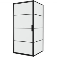 Душевой уголок Bravat Black Line 90x90 BS090.2115B профиль Черный стекло прозрачное