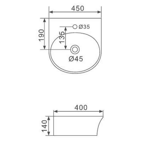Раковина Gappo 45 GT704 Белая Раковина Gappo 45 GT704 Белая