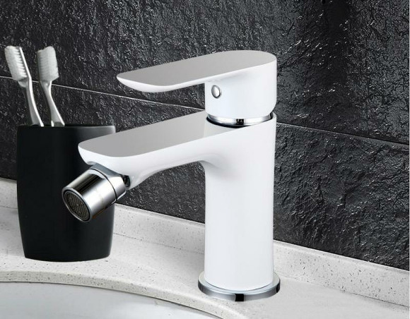 Смеситель для биде Gappo G48 G5048 Белый Хром