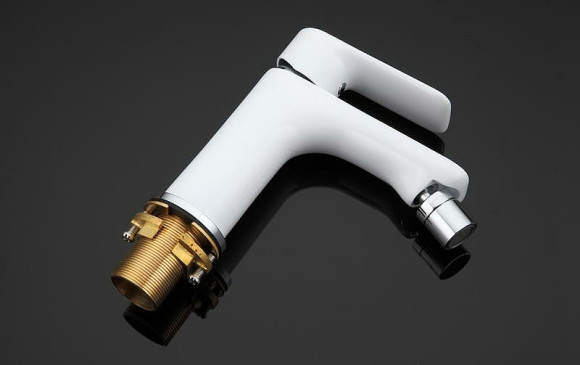 Смеситель для биде Gappo G48 G5048 Белый Хром