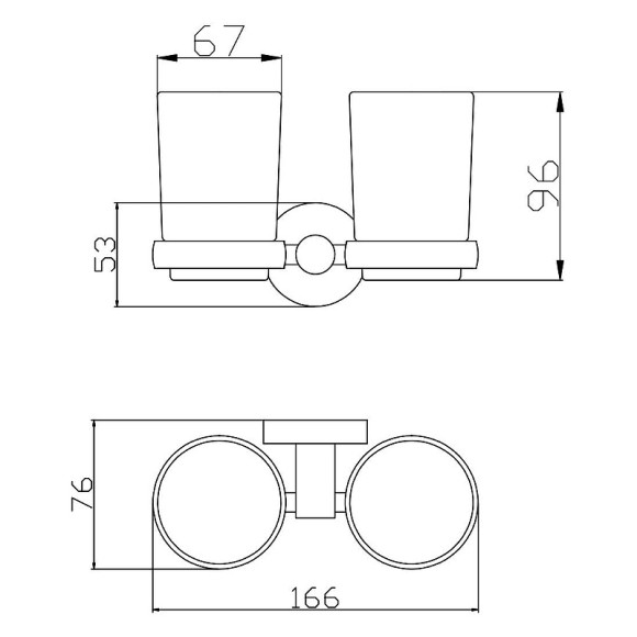 Стакан для зубных щеток Rav Slezak Colorado COA0202 двойной Хром Стакан для зубных щеток Rav Slezak Colorado COA0202 двойной Хром