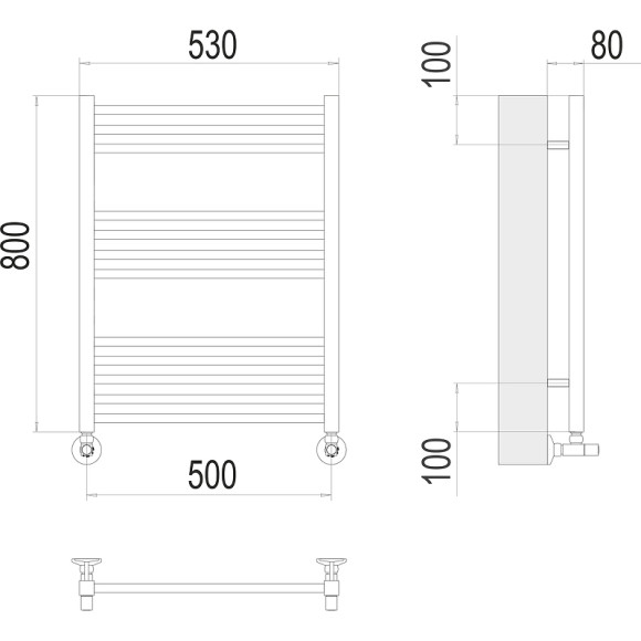 Водяной полотенцесушитель Terminus Сицилия П12 500х800 4670078530790 Хром, нижнее подключение, G 1/2" ВР, с комплектом вентилей Водяной полотенцесушитель Terminus Сицилия П12 500х800 4670078530790 Хром, нижнее подключение, G 1/2" ВР, с комплектом вентилей