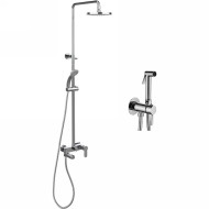 Душевой комплект Paffoni Light KITZCOL632CR110 из душевой системы с гигиеническим душем Хром Душевой комплект Paffoni Light KITZCOL632CR110 из душевой системы с гигиеническим душем Хром