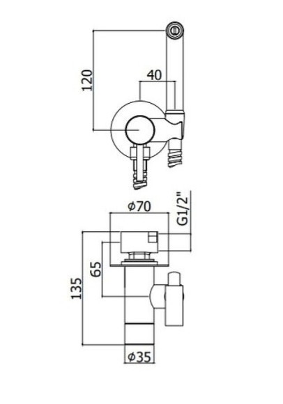 Душевой комплект Paffoni Light KITZCOL632CR110 из душевой системы с гигиеническим душем Хром