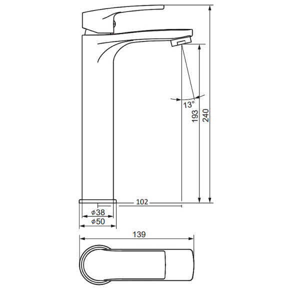 Смеситель для раковины Damixa Eclipse 2.0 480250000 Хром