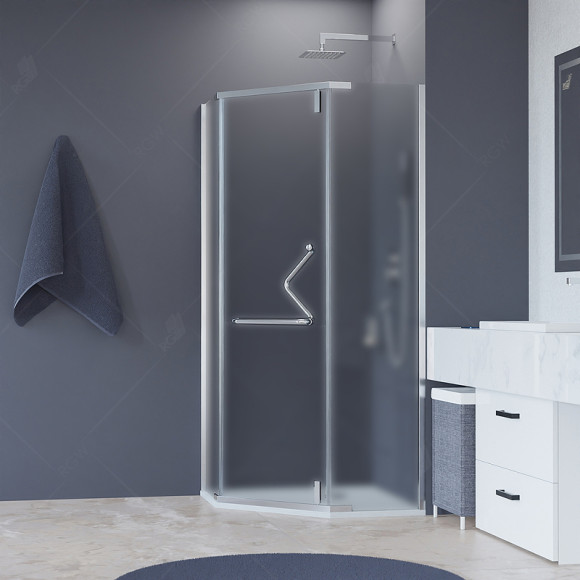 Душевой уголок RGW Hotel HO-081 100х100 350608100-21 профиль Хром стекло матовое-сатинат Душевой уголок RGW Hotel HO-081 100х100 350608100-21 профиль Хром стекло матовое-сатинат