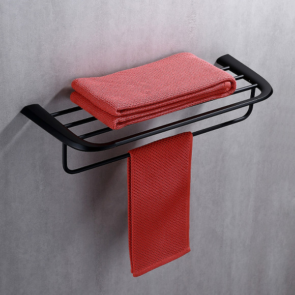 Полка для полотенец Abber Nord AA1554B Черная матовая