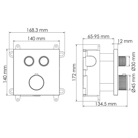 Смеситель для душа WasserKRAFT Asphe 7748 Thermo с термостатом Розовое золото